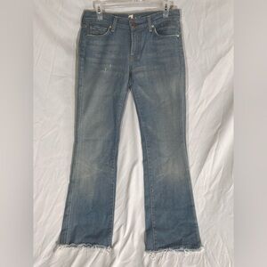 Seven distressed flare leg size 29